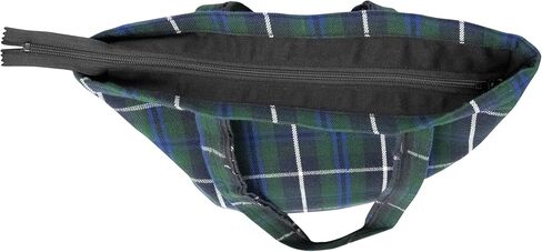 Briomhar Tartan Tote Bag for Women - Plaid Wool Zippered Tote Bag Made in Scotland in Saudi Arabia