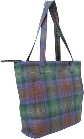 Briomhar Tartan Tote Bag for Women - Plaid Wool Zippered Tote Bag Made in Scotland in Kuwait
