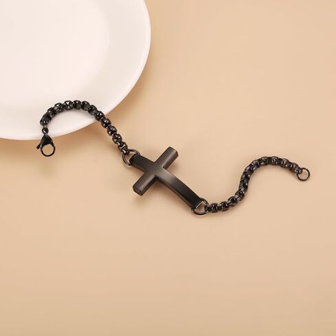 Cross Cremation Bracelet For Ashes Of Loved Ones Stainless Steel Urn Bracelet For Women Men Keepsake Memorial Jewelry Bereavement Gift in Kuwait