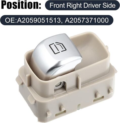 X AUTOHAUX مفتاح نافذة الطاقة الأمامي الأيمن A2059051513 A2057371000 A22290522039051 لمرسيدس بنز C300 C350e 2015-2020 لـ C43 C63 GLC43 GLC300 2015-2020 أسود in Saudi Arabia