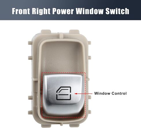 X AUTOHAUX مفتاح نافذة الطاقة الأمامي الأيمن A2059051513 A2057371000 A22290522039051 لمرسيدس بنز C300 C350e 2015-2020 لـ C43 C63 GLC43 GLC300 2015-2020 أسود in Saudi Arabia