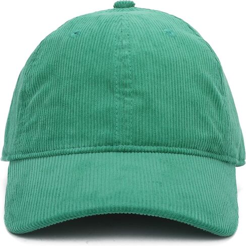 Unisex Green Corduroy Baseball Cap, 100% Cotton Adjustable Women Men Buckel hat，one Size fits Most in Saudi Arabia