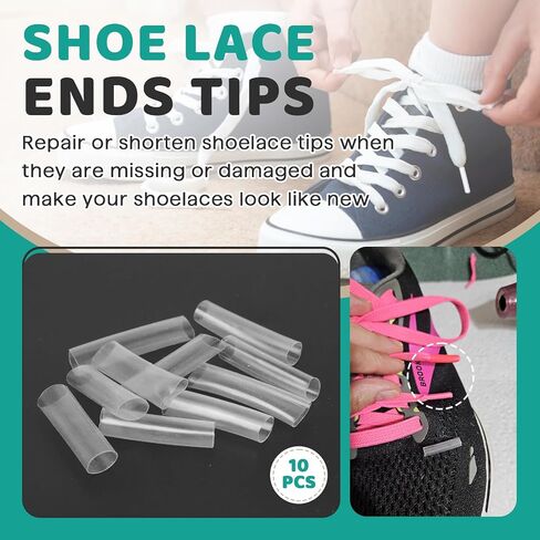 Sneaker Shoe Lace Shortening Repair Aglet Tips, 0.2 Inch Shoelaces Repair Plastic Shoe Lace Tips for Shoestring in Saudi Arabia