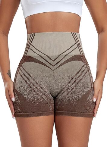 CFR Women Seamless Scrunch Workout Ombre Shorts High Waisted Booty Lifting Gym Yoga Shorts Ombre in Saudi Arabia