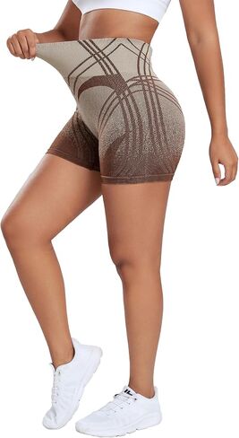 CFR Women Seamless Scrunch Workout Ombre Shorts High Waisted Booty Lifting Gym Yoga Shorts Ombre in Saudi Arabia