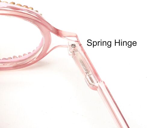 Retro Round Diamond Reading Glasses for Women Stylish Bling Rhinestone Anti Blue Light Computer Readers in Kuwait