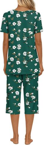 Anymeet Women's Pajamas Set Soft Short Sleeve Top with Pants 2 Piece Lounge & Sleepwear Set M-3XL in Kuwait