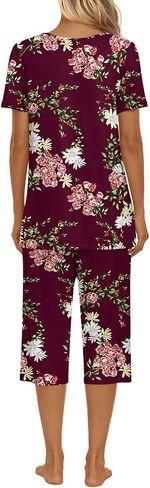 Anymeet Women's Pajamas Set Soft Short Sleeve Top with Pants 2 Piece Lounge & Sleepwear Set M-3XL in Kuwait