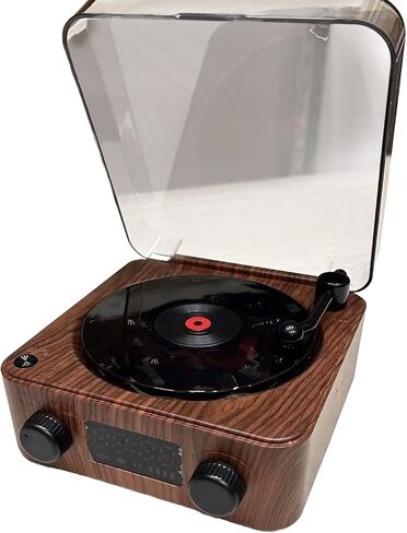 The Waves Vinyl Player, Waves Vinyl Bluetooth Speaker with Ambient Lights and Timer, Four Modes Portable Vintage Vinyl Speaker for Bedroom, Home in Saudi Arabia