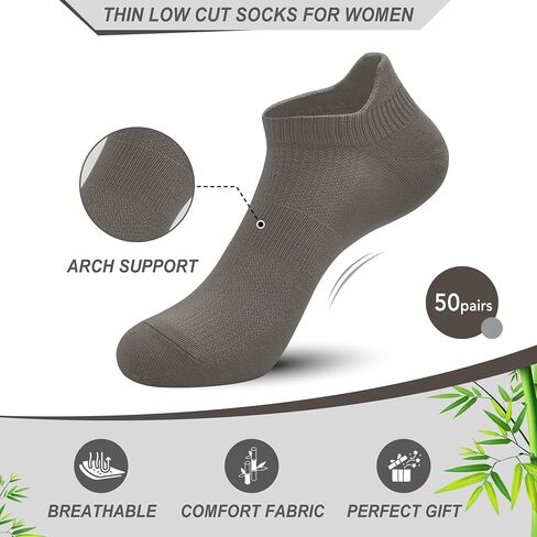 Women No Show Viscose Bamboo Socks Arch Support Thin Low Cut Bulk Breathable Soft Family Wholesale 50 Pairs in Saudi Arabia