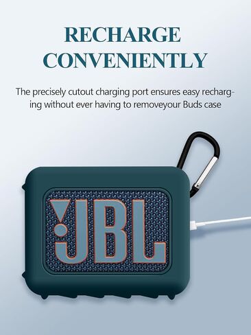 Case Cover for JBL GO4 Portable Bluetooth Speaker,Full Protective Silicone Case Cover with Keychain Cover,Shockproof JBL GO4 Portable Bluetooth Speaker Case Cover for Women Men-Light Blue in Saudi Arabia
