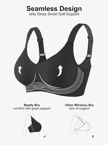Baetty Jelly Strip Wireless Padded Seamless Bras for Women Full Coverage 5474 in Kuwait