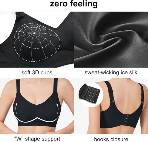 Baetty Jelly Strip Wireless Padded Seamless Bras for Women Full Coverage 5474 in Kuwait