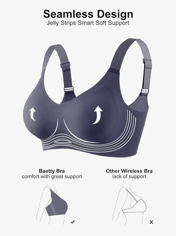 Baetty Jelly Strip Wireless Padded Seamless Bras for Women Full Coverage 5474 in Kuwait