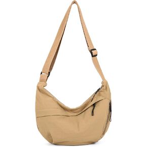 حقيبة الهلال للنساء والرجال حقائب كروس من النايلون متعددة الجيوب حقيبة بحمالة واسعة حقائب هوبو حقيبة القمر حقيبة زلابية مترهلة in Kuwait