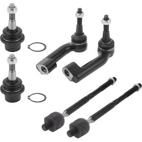 X AUTOHAUX 6 Pcs Front Suspension Kit Inner Outer Inner Tie Rod Ends Lower Ball Joint for Ford Expedition 2007-2014 No.EV800457/ES800514/K500008