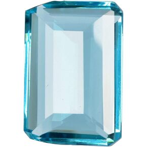 Fabulous Swiss Blue Topaz 112.50 Ct Brazilian Topaz Faceted Emerald Cut Swiss Blue Topaz Gemstone