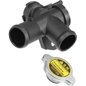 ACROPIX No 21501-9HA0A/21430-8991C Engine Radiator Filler Neck with Fully Sealed Cap for Nissan Altima 2.5L L4 2007-2013 Plastic Upper Radiator Coolant Filler Neck Water Pipe Car Parts