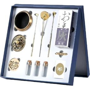 Chinese Incense Burner Kit,Agarwood Incense Burner Kit,Incense Making Kit,Powder Incense Burner Set,Incense Gift(with Sandalwood Powder)