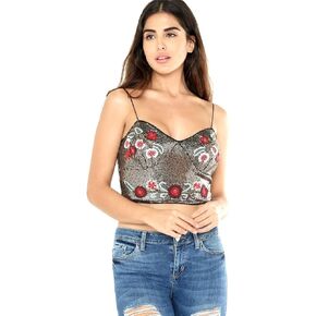 GUESS Women's Sleeveless Topeka Embroidered Cami