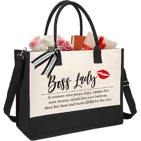 XIKAINUO Thank You Gifts for Women Canvas Tote Bag, Gifts for Coworker Boss Lady Manager Gifts