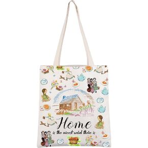 CMNIM Laura TV Show Merch Laura Quote Tote Bag Home Is The Nicest Word There Is Shoulder Bag 70S Farm Gift Laura Fan Gift