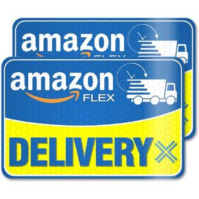 Delivery Vehicle Signs for Car, Delivery Vehicle Car Magnet,Driver Car Signs (12"×8") 2 Pack,Ubereat Reflective Delivery Car Magnet