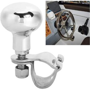 Steering Wheel Knob,316 Stainless Steel Boat Steering Wheel Knob, Steering Wheel Maneuvering Knob Ball Handle Accessory