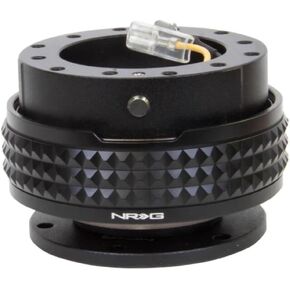 NRG Innovations NRG-SRK-210BK-BK GEN 2.1 Steering Wheel Quick Release Adapter, 6-Hole & 6x70 and 6x74mm Bolt Patterns Black Body/Black Pyramid Ring