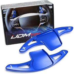 iJDMTOY Sports Blue Performance Style Aluminum Large Paddle Extensions Compatible with Ford 2013-2019 Explorer