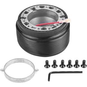 6 Holes Steering Wheel Short Hub Adapter 6-Bolt-Hole Steering Wheel Quick Release Hub Adapter Snap Off Kit for Modification for MAZDA 323 MX3 MX5 MX6