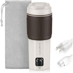 Travel Kettle 15oz 300W with 6 Temperature Control Small Portable Kettle, Overheat Protection Electric Kettle, Stainless Steel Leakproof Design Small Kettle 100-240V