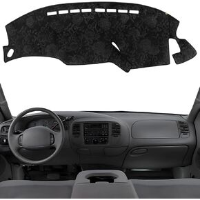 KEYOOG Dashboard Cover Dash Mat Fit for 2003-1997 Fo-rd F-150,1999-1998 F-250,02-97 Expedition Car Dash Board Mat Anti-Glare Carpet,Non-Slip Pad Sunshield Protector (Flannel)