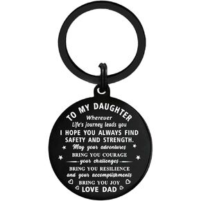 Daughter Gifts from Mom Dad - Never Stop Dreaming Daughter Keychain