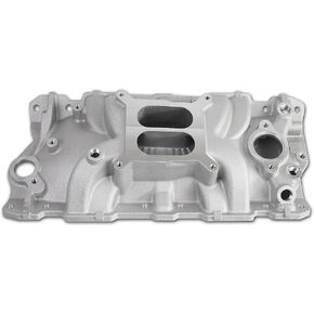 Intake Manifold Aluminum Dual Plane Compatible with Chevy SBC Small Block V8 Engine 305 327 350 383 2701
