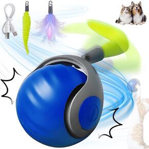 Speedy Tail 2.0,Speedy Tail Cat Toy,Smart Interactive Cat Toy Balls,Automatic Moving Balls for Cat Dog Touch Motion Rolling Cat Toy Ball,Self Rolling Smart Cat Toy Ball Interactive Cat Toys with Tail