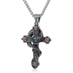 Skull Necklace Stainless Steel Gothic Punk Skull Pendant Necklace Jewelry for Men Boys in Kuwait