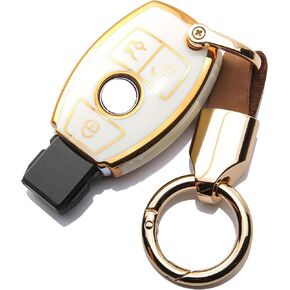 for Mercedes Benz Key Fob Cover Soft TPU Key Case with Keychain Protection Fit for AMG C CLS CLA E S SL SLK G GLC GLE GLS GLK M ML R
