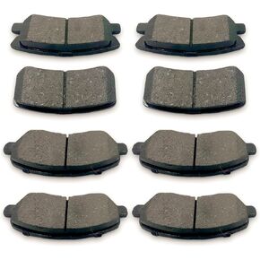 Front Rear Brake Pads Set Compatible with Chrysler 200 2011-2014,2007-2010 Sebring,2008-2014 Avenger,2007-2016 Compass/Patriot,2008-2016 Lancer,2007-2013 Outlander, 2011-2012 RVR