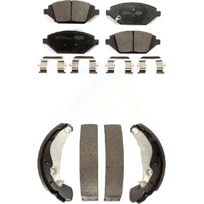 Transit Auto Front Rear Ceramic Brake Pads And Drum Shoes Kit Replacement For 2016-2021 Chevrolet Spark KTN-100243