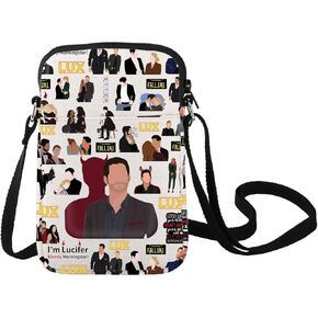 LEVLO Lucifer Crossbody Bag Lucifer Morningstar Fans Gift Lucifer Lux Nightclub Shoulder Bag Lucifer Merchandise