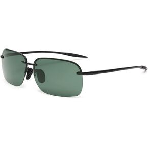 JIM HALO Rimless Polarized Sport Sunglasses Men Women, Spring Hinge Metal Frame for Running Fishing Cycling Driving