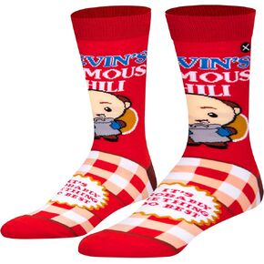 Odd Sox, Men's Novelty Socks, The Office Kevins Famous Chili Crew, Large Adult