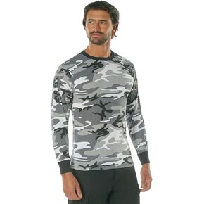 Rothco Long Sleeve Color Camo T-Shirt - Comfortable Tee for Outdoor Adventure (US, Alpha, 3X-Large, Regular, Regular, City Camo)