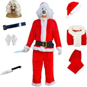 2024 Classic Movies Terrifier 3 Cosplay Costume with Mask Art Costume Hallween Dress up, Medium, Red