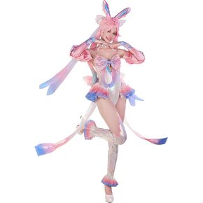 أزياء نسائية من miccostumes x SunsetDragon زي تنكري خرافي بدلة وأكمام مع إكسسوار للرأس وحاشية تنورة