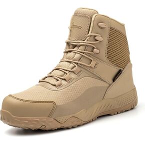 Tactical Boots for Men, 6" Soft Toe Combat Boots Waterproof and Non-slip Outdoor Desert Boots
