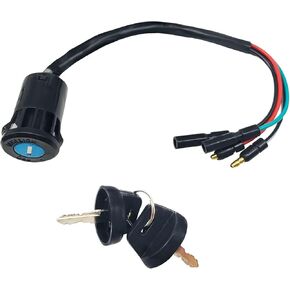 Ignition Switch with Key, Compatible with Honda TRX300 Fourtrax 300 TRX300FW Fourtrax 1990-2000 ATV, OEM # 5045-013, 35100-HM5-671, 35010-HC4-670