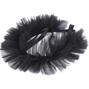 Tulle Renaissance Elizabethan Medieval Victorian Palace Ruff Collar Fake Ruffle Collar Accessories for women in Kuwait