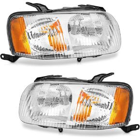 For 2001-2004 Ford Escape Assembly, 2001 2002 2003 2004 Ford Escape Headlamp replacement Bumper Signal Corner Light Chrome Housing Amber Reflector